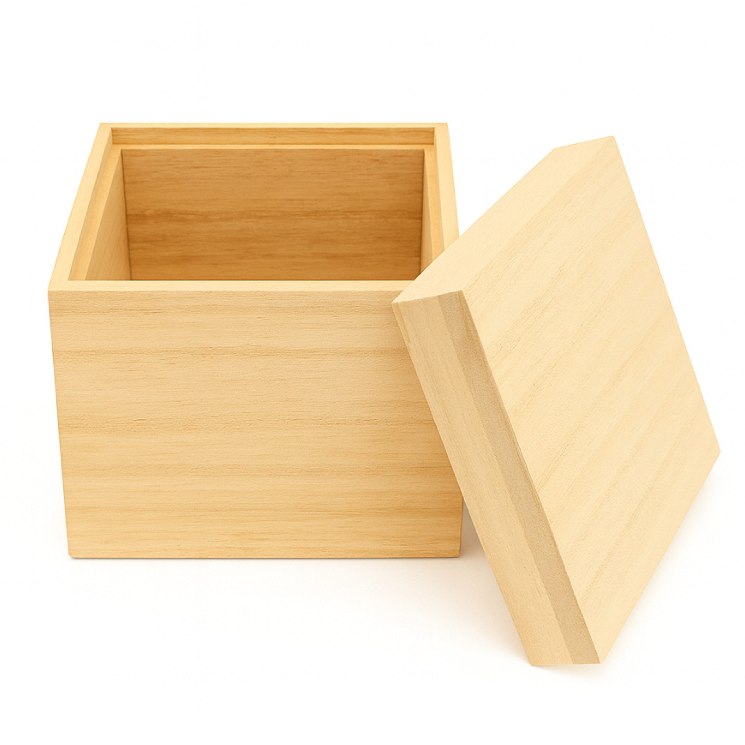 INTERGARDEN Holzkiste Holzbox mit Deckel 20 cm – naturbelassen – Deko & Aufbewahrung