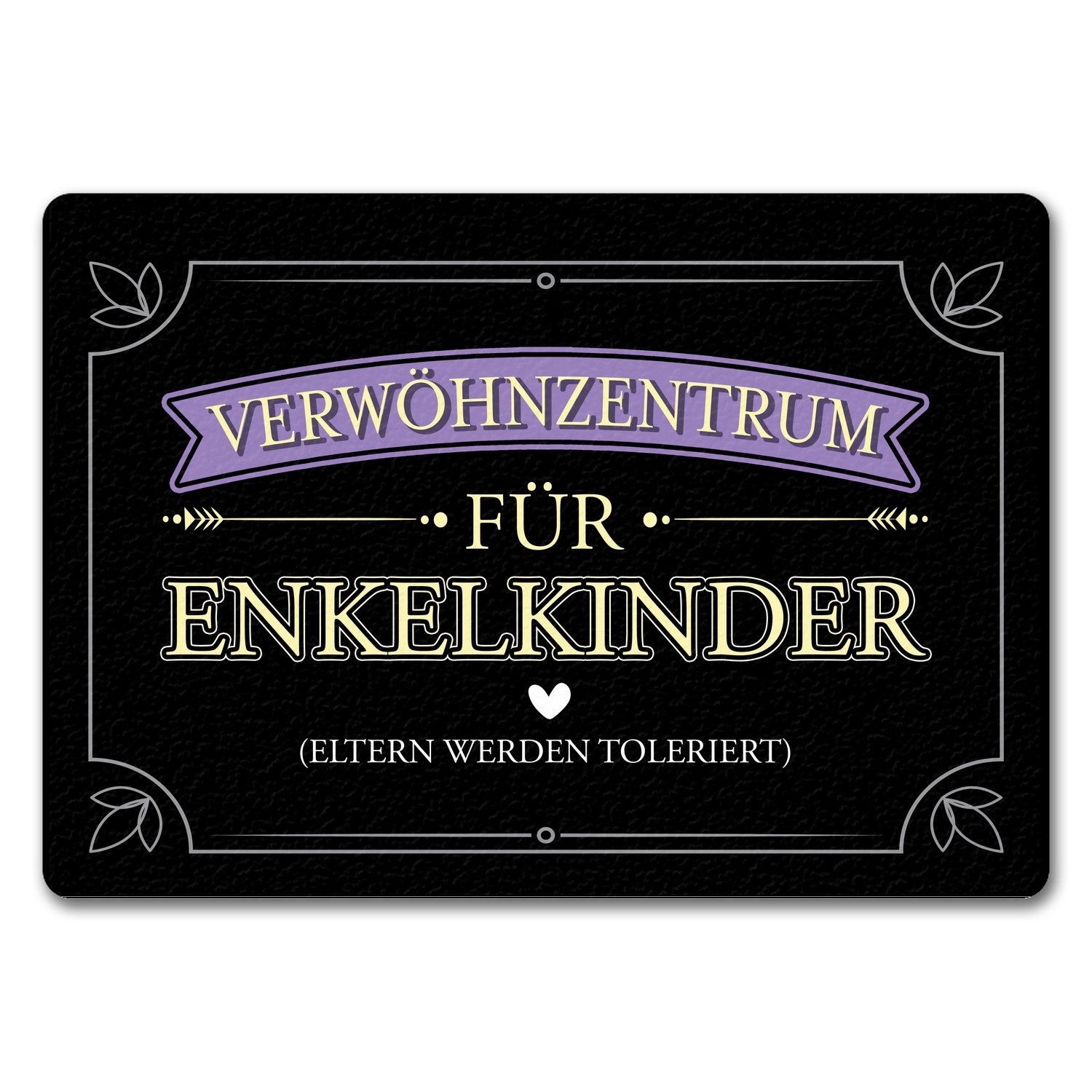 Fußmatte Verwöhnzentrum für Enkelkinder Fußmatte in 35x50 cm ohne Rand mit