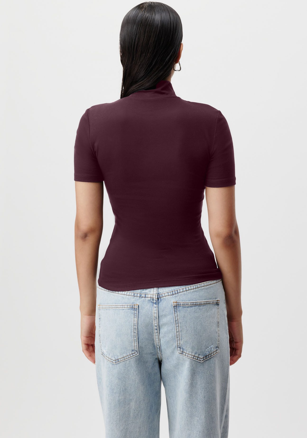 LeGer T-Shirt Larina, LeGer by Lena Gercke figurbetont, Stehkragen günstig online kaufen