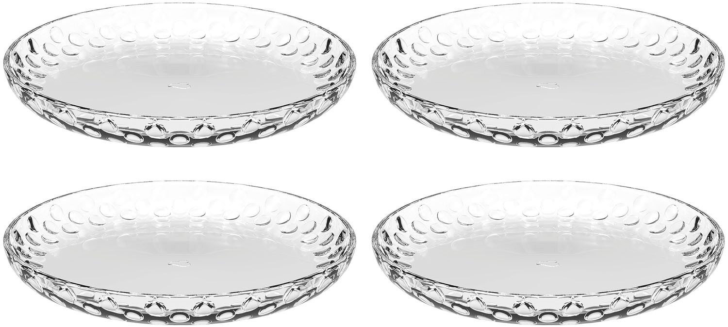 LEONARDO Speiseteller Teller CUCINA OPTIC, 18 cm, 4er-Set, (4 St), Teller Set, spülmaschinengeeignet