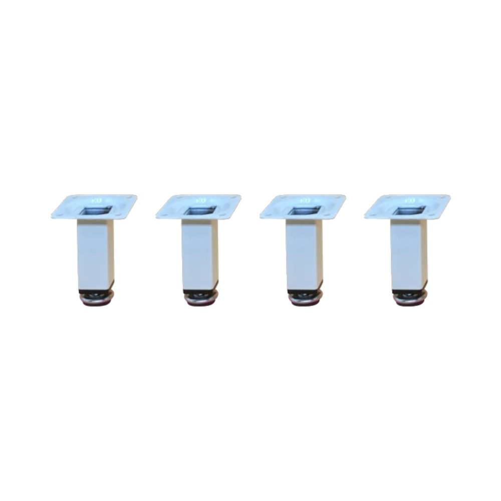 HOOZ Möbelfuß 4er Set Möbelfuß weiß 8cm - höhenverstellbar, (Set, 4-St., 8 cm), in 4 verschiedenen Größen