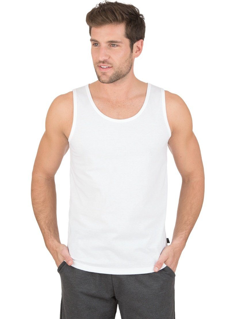 weiss Baumwolle Trägershirt TRIGEMA 100% Trigema Unterhemd aus