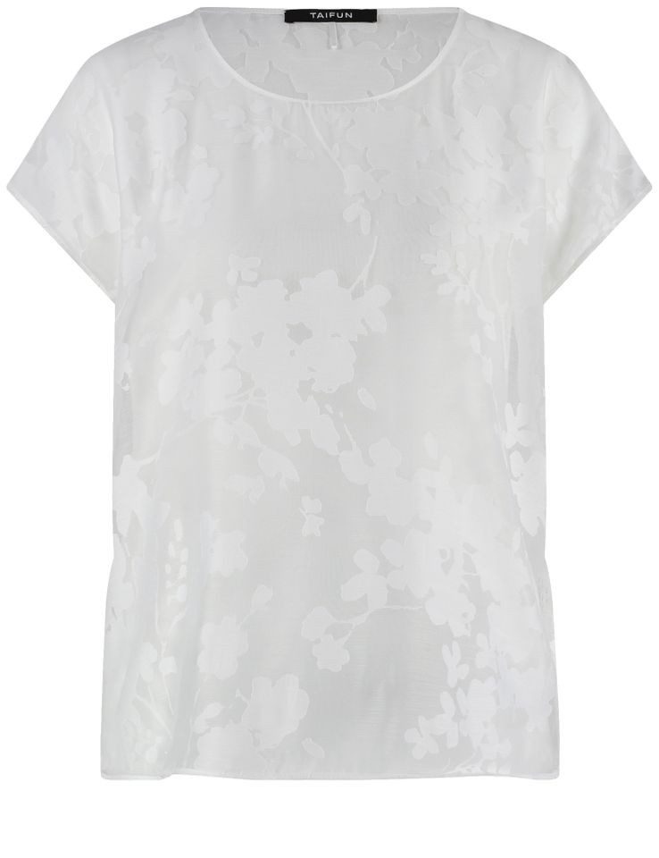 Taifun Kurzarmbluse – Unifarbenes T-Shirt mit günstig online kaufen