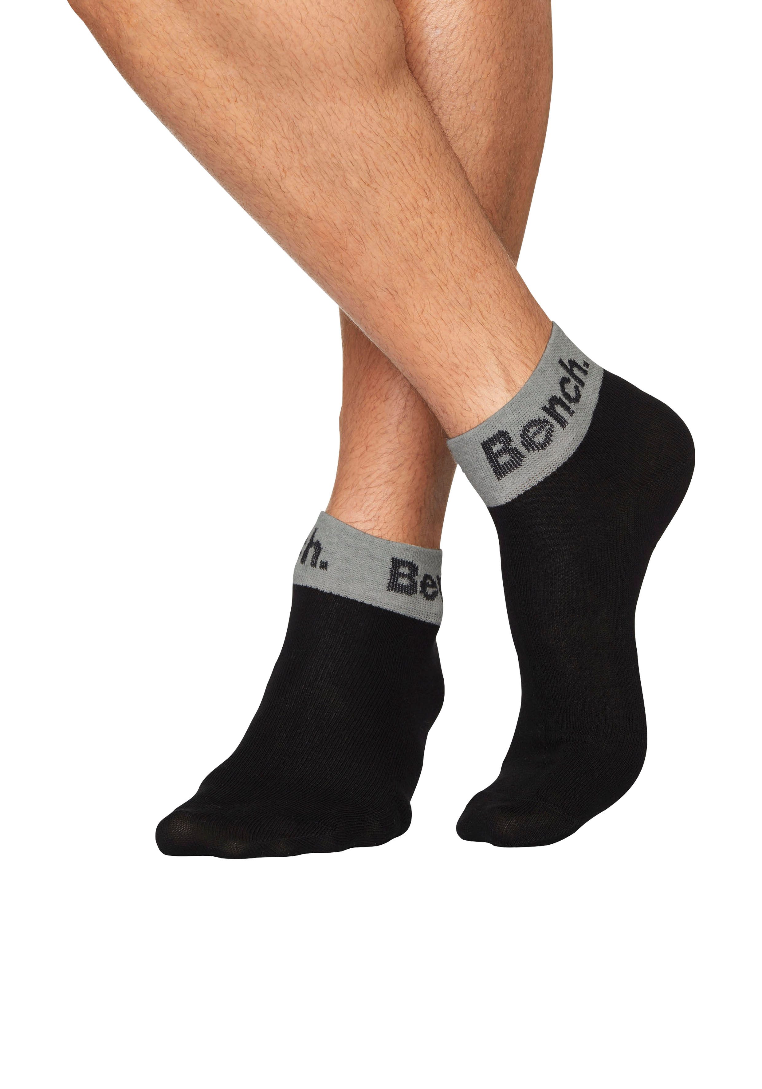 Bench. Kurzsocken Damen Herren Kurze Socken, für Freizeit und sportliche Aktivitäten (Packung, 8-Paar, Gr. 35-38 bis 43-46) mit eingestricktem Schriftzug am Bün – Bild 3 von 5
