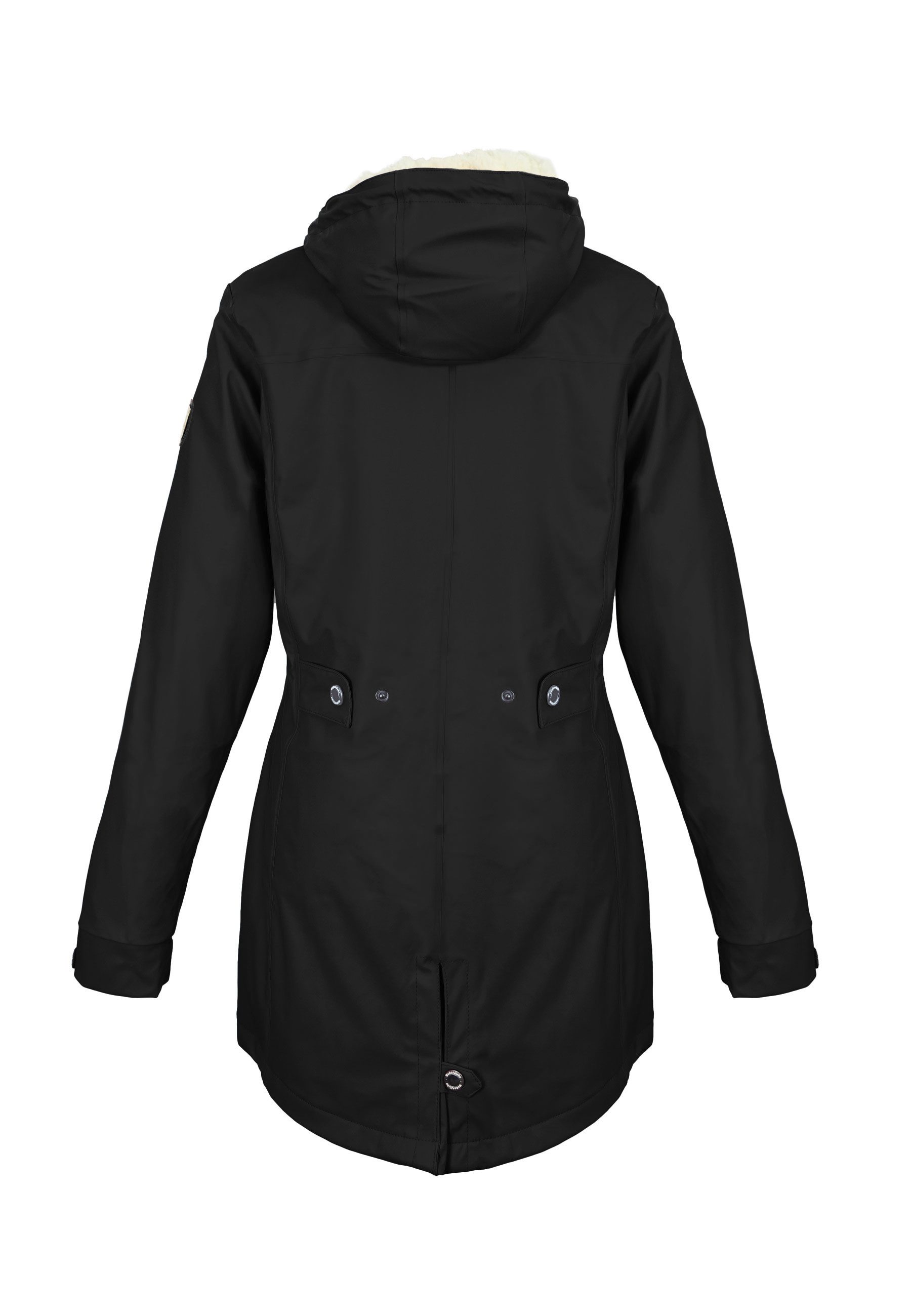 Regenliebe Regenjacke Friesennerz schwarz Regenparka mit Teddyfleece gefütt günstig online kaufen