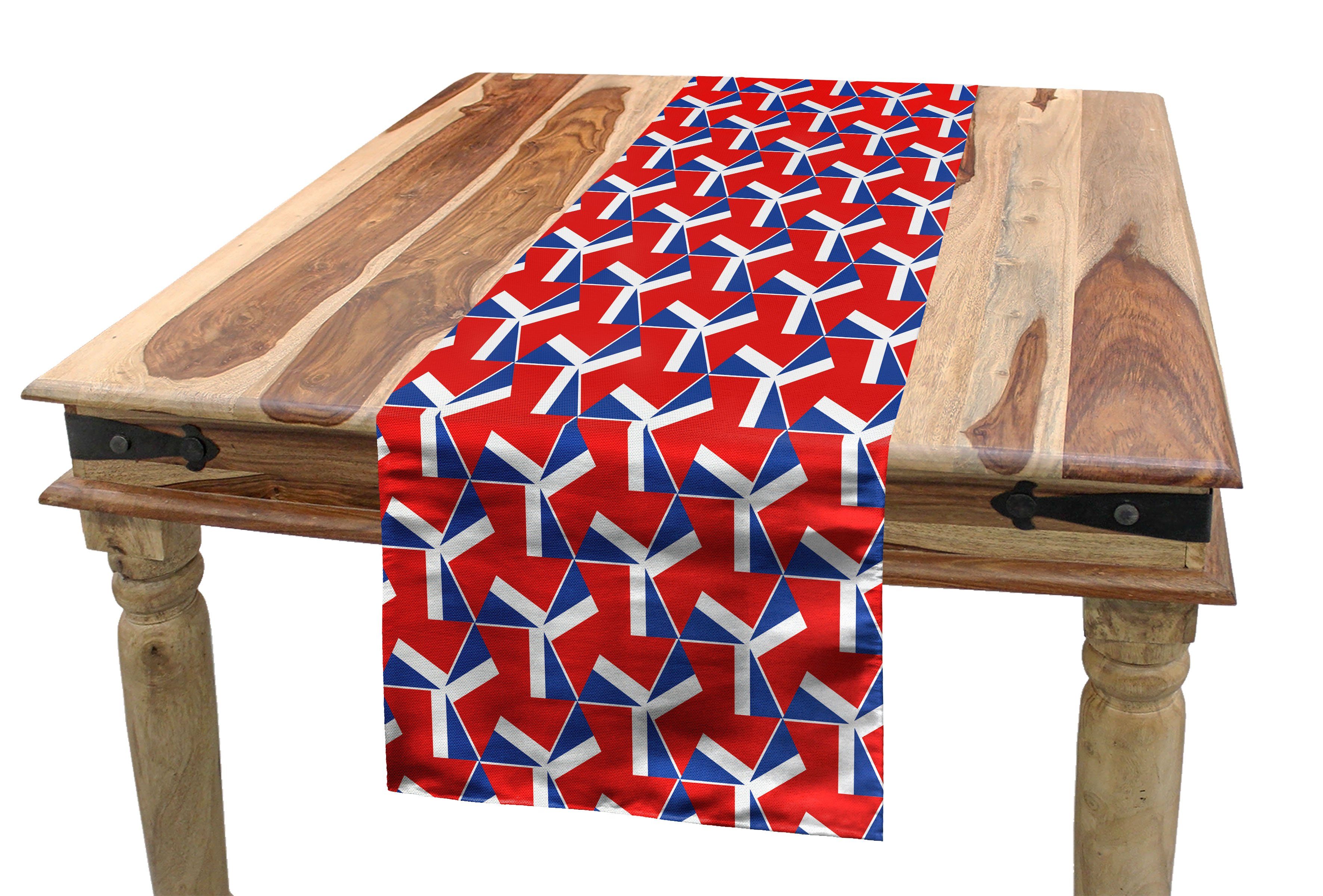 Abakuhaus Tischläufer Esszimmer Küche Rechteckiger Dekorativer Tischläufer, Geometrisch Modernes Dreieck Forms