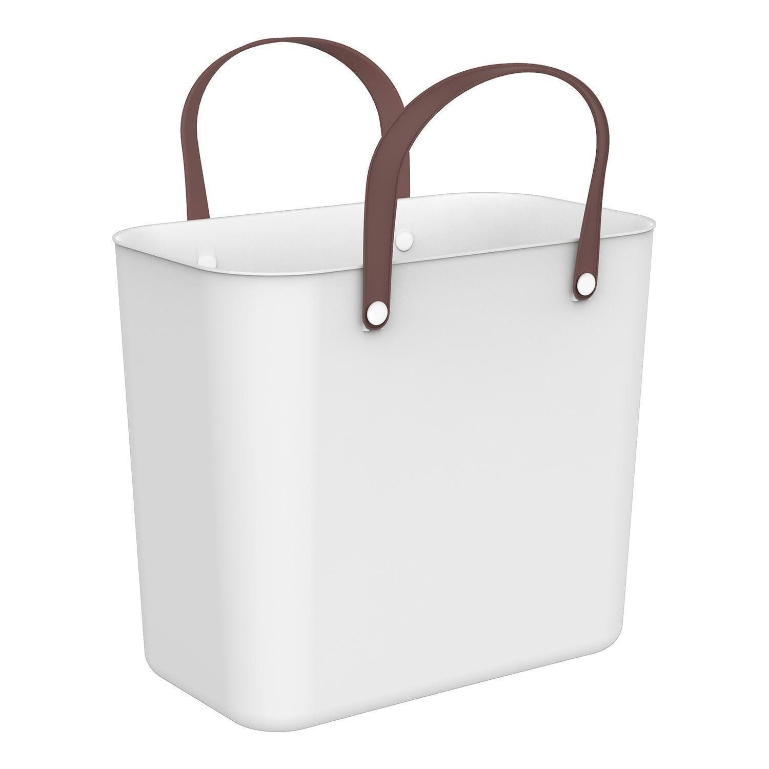 ROTHO Tragetasche Einkaufstasche ALBULA, 25 Liter, Weiß, Kunststoff, ergonomische Tragegriffe, B 40 x H 34 x T 23,5 cm
