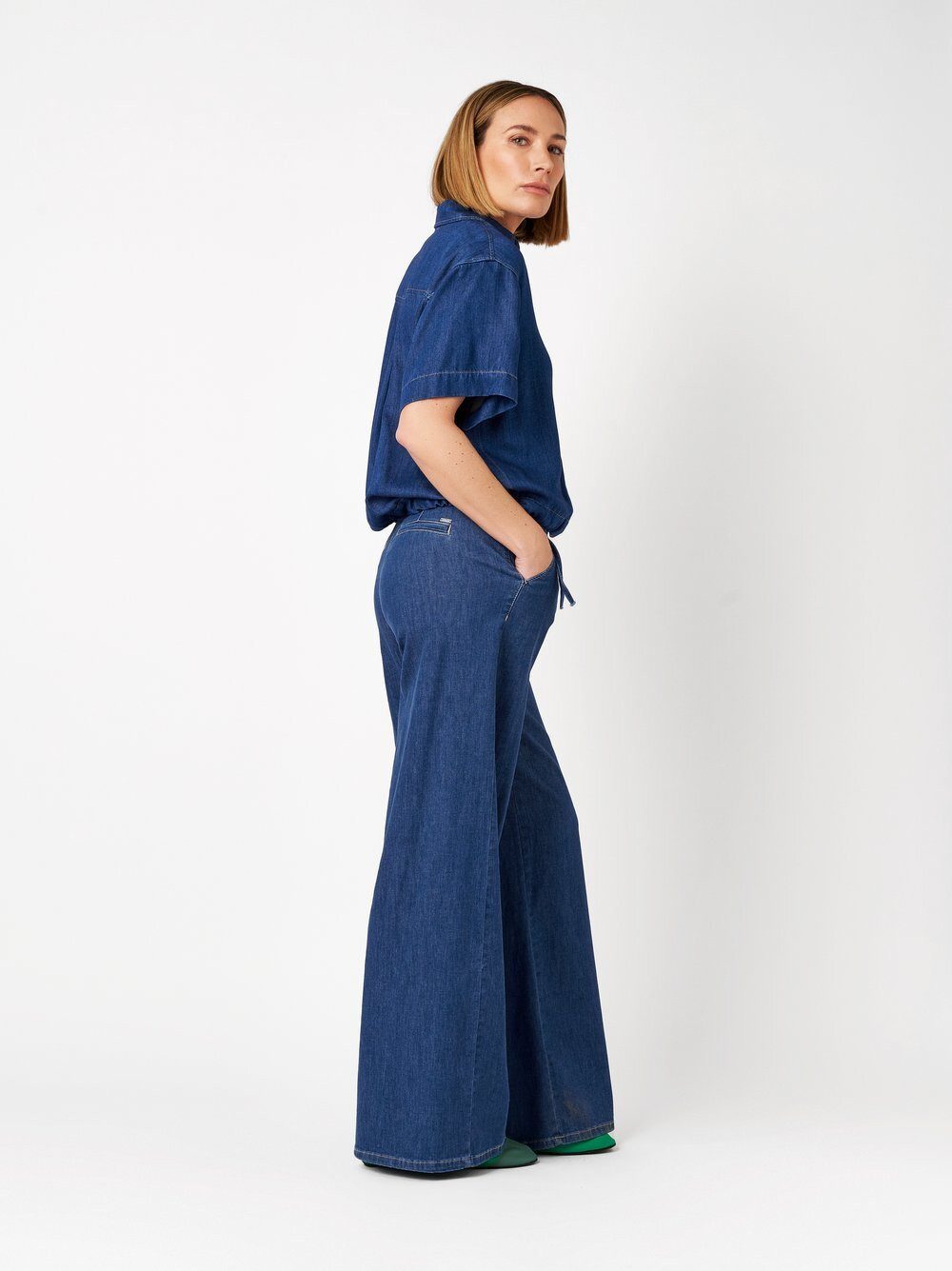 TONI Loose-fit-Jeans Jenny Palazzo aus fließendem Denim