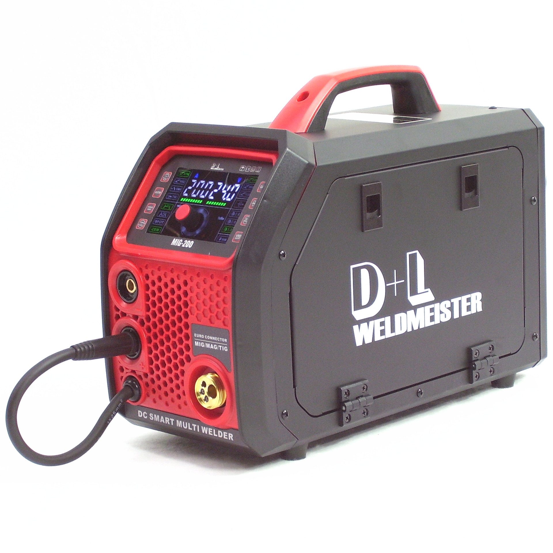 Apex Schutzgasschweißgerät 5in1 Schweißgerät 200A LCD Mig/Mag Wig E-Hand 13958, 1-tlg. – Bild 4 von 5