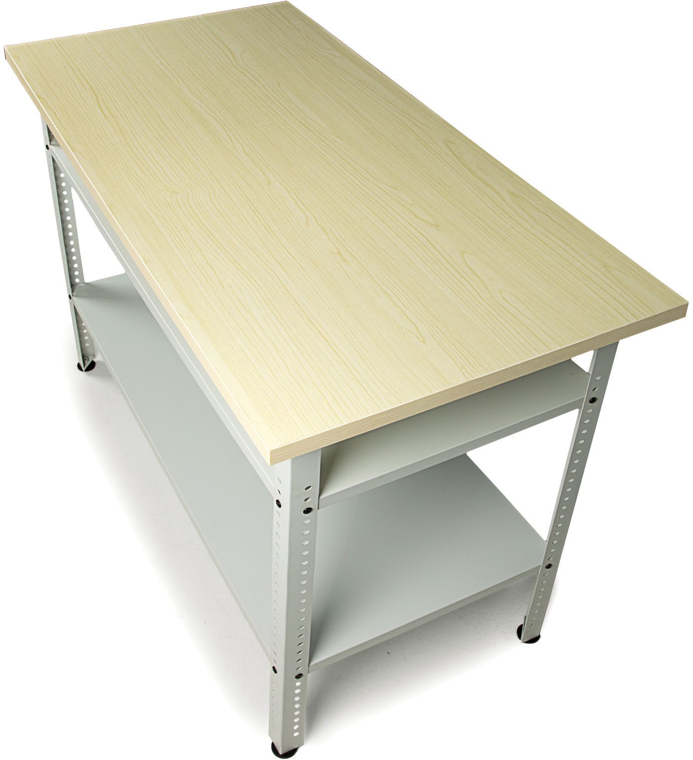 ONDIS24 Werkbank Werkbank Nobbi Pro 120cm 95cm, Hellgrau, (1-tlg), große, variabel einsetzbare Ablagen, 95 cm Arbeitshöhe