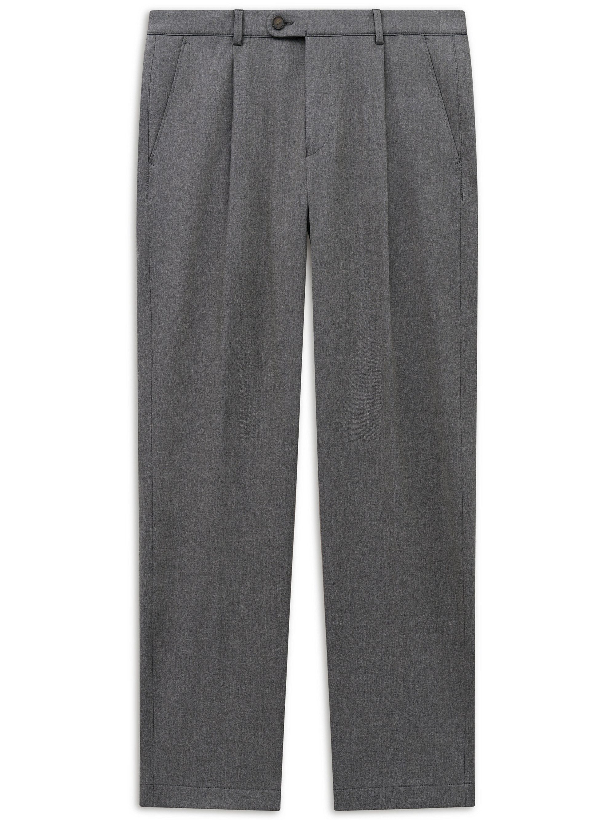 bugatti Bundfaltenhose Soft superior touch Elio Relaxed Fit Flanelloptik