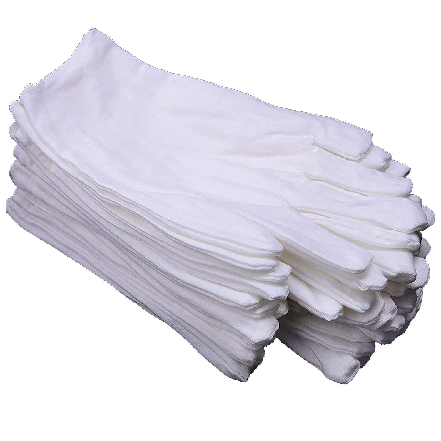Housruse Arbeitshandschuh-Set 6 Paar weiße Baumwollhandschuhe  Stillhandschuhe bequem und atmungsaktiv