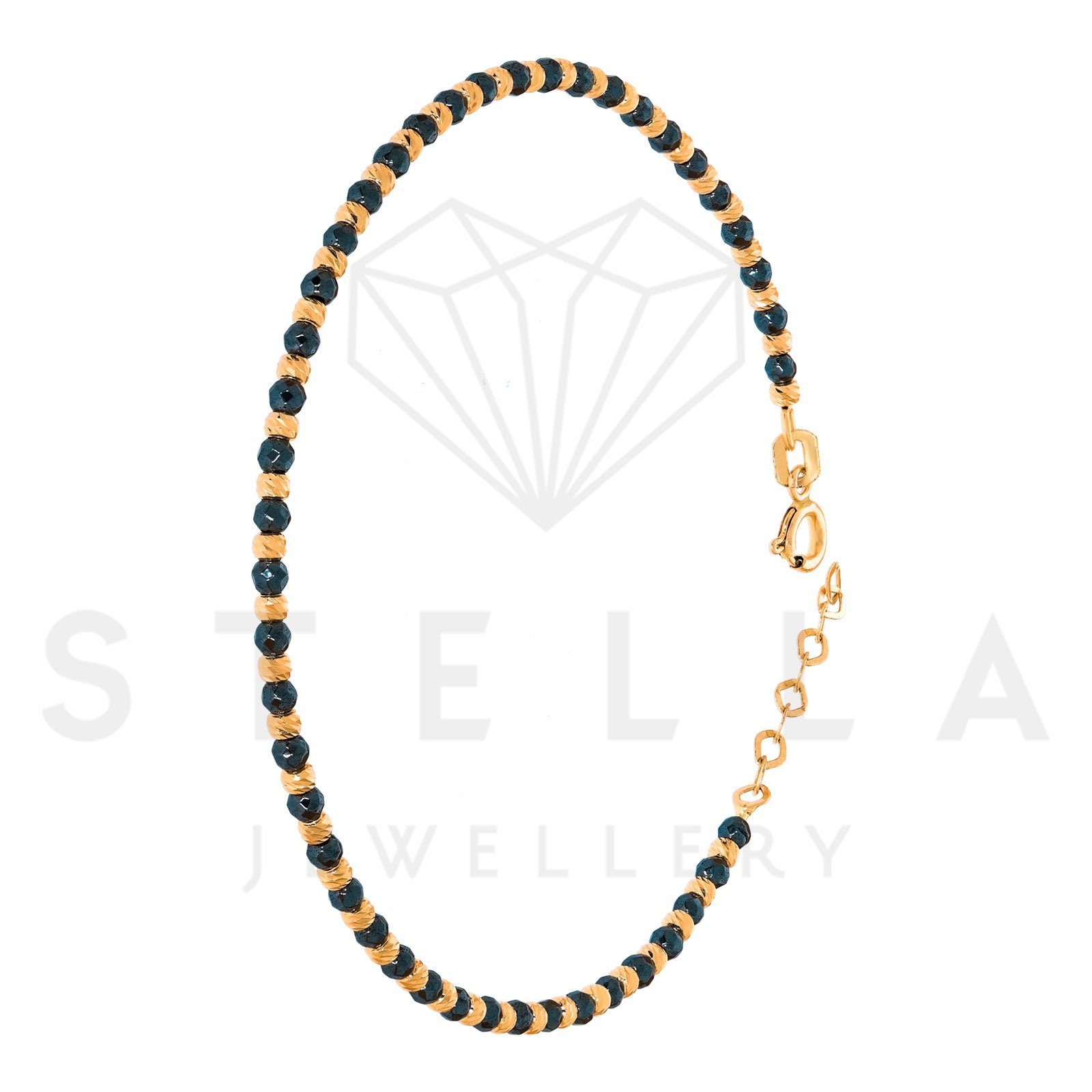 Stella-Jewellery Goldarmband Onyx Armband mit 585er Rotgold Kugel (inkl. Et günstig online kaufen