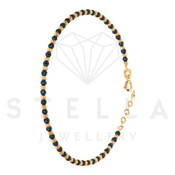 Stella-Jewellery Goldarmband Onyx Armband mit 585er Rotgold Kugel (inkl. Etui, 1-tlg., Rotgold und Onyx Kugel), Armkette, Goldarmband