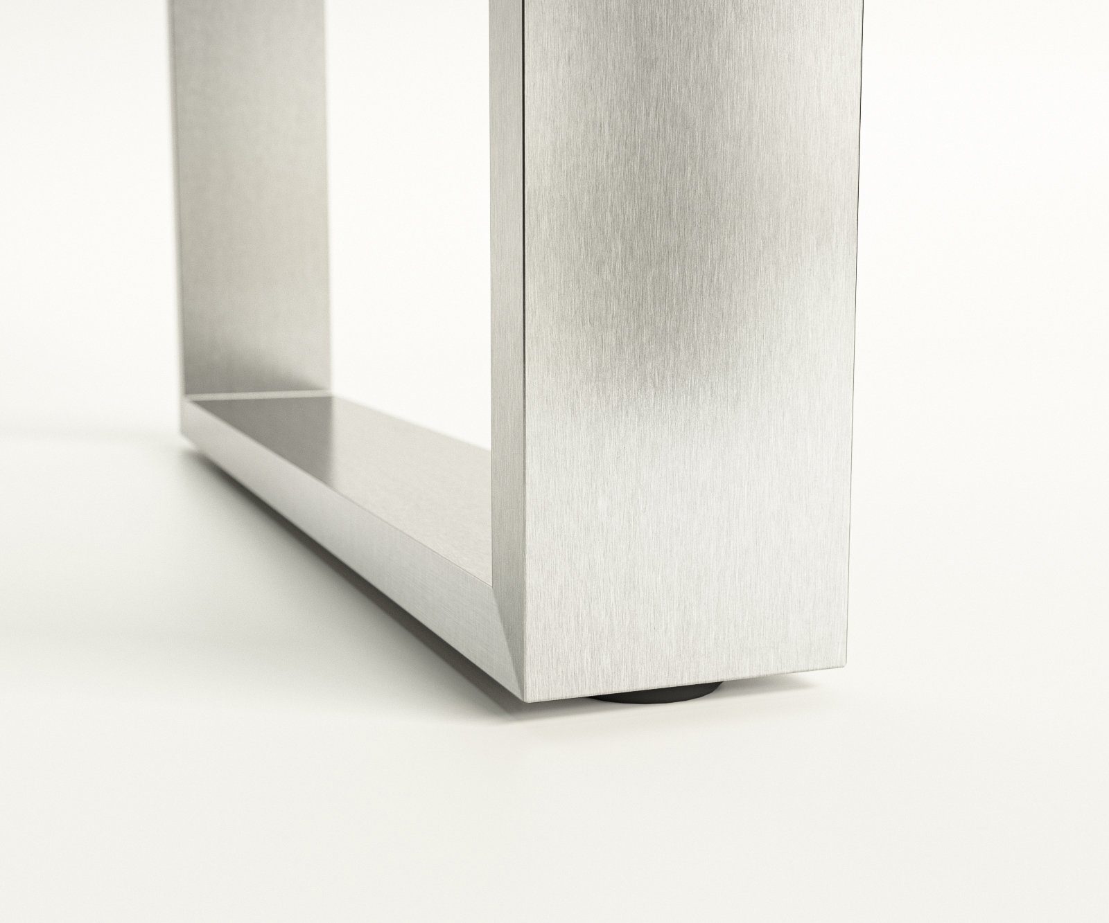 DELIFE Tischbein Edelstahl, Schmal (2er-Set) Tischgestell