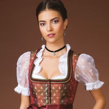 Alpenflüstern Ketten-Set Trachtenschmuck-Set Trachten-Samt-Kropfband und Ohrhänger Strass-Edelweiß (schwarz), - Damen-Trachten-Schmuck, Trachtenset Trachtenkette und Trachten-Ohrringe