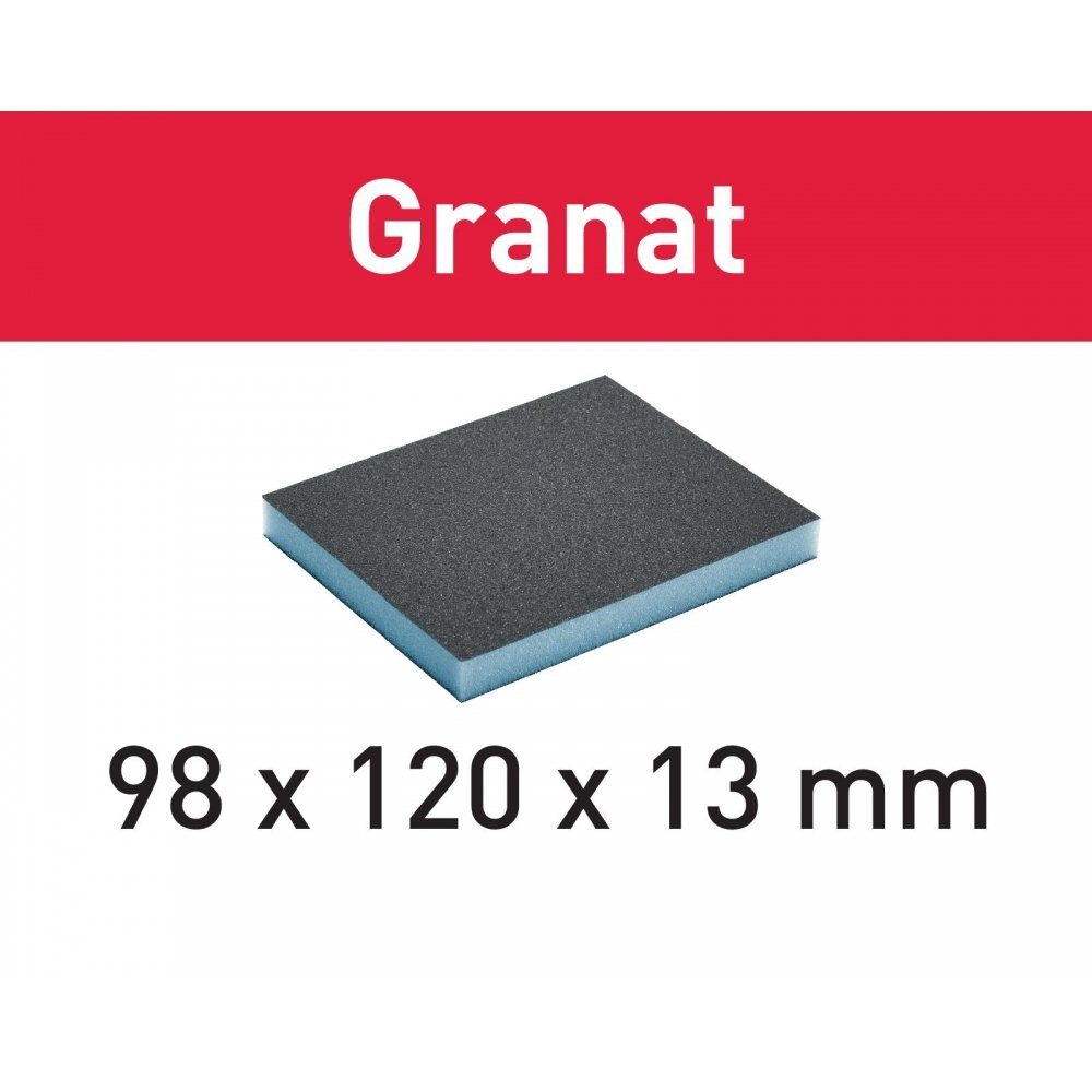 FESTOOL Schleifschwamm Schleifschwamm 98x120x13 120 GR/6 Granat (201113), 6 Stück