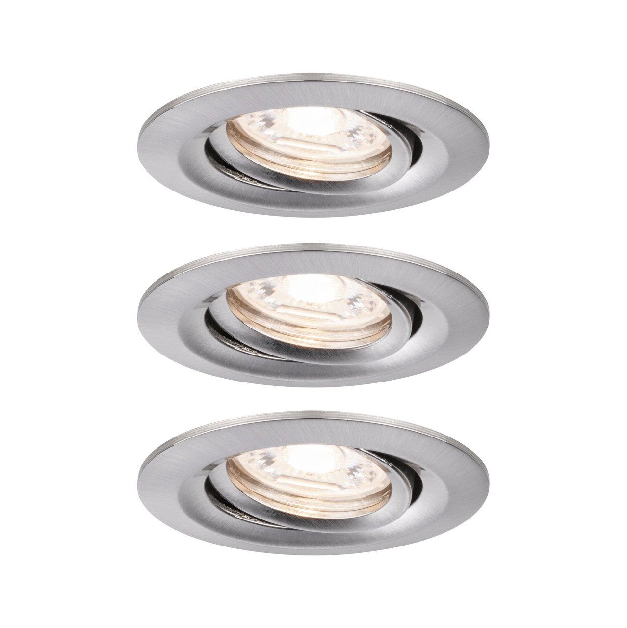 Paulmann LED Einbaustrahler Paulmann Einbauleuchte Nova mini Coin Eisen, Inkl. Leuchtmittel, Nicht dimmbar ohne Bewegungsmelder