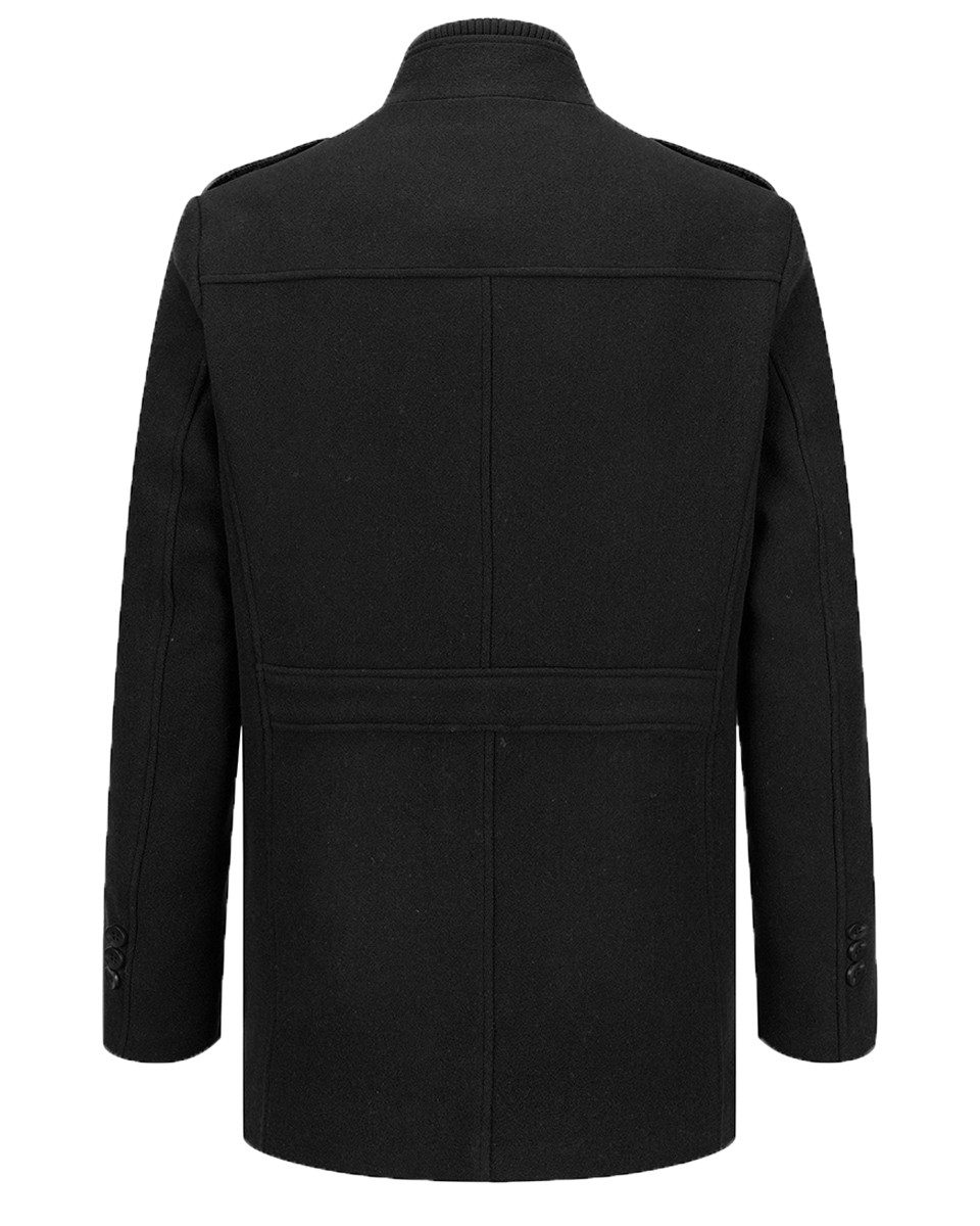 Allthemen Wollmantel Herren Kurzer Wintermantel mit abnehmbarem Innenfutter – Bild 3 von 5