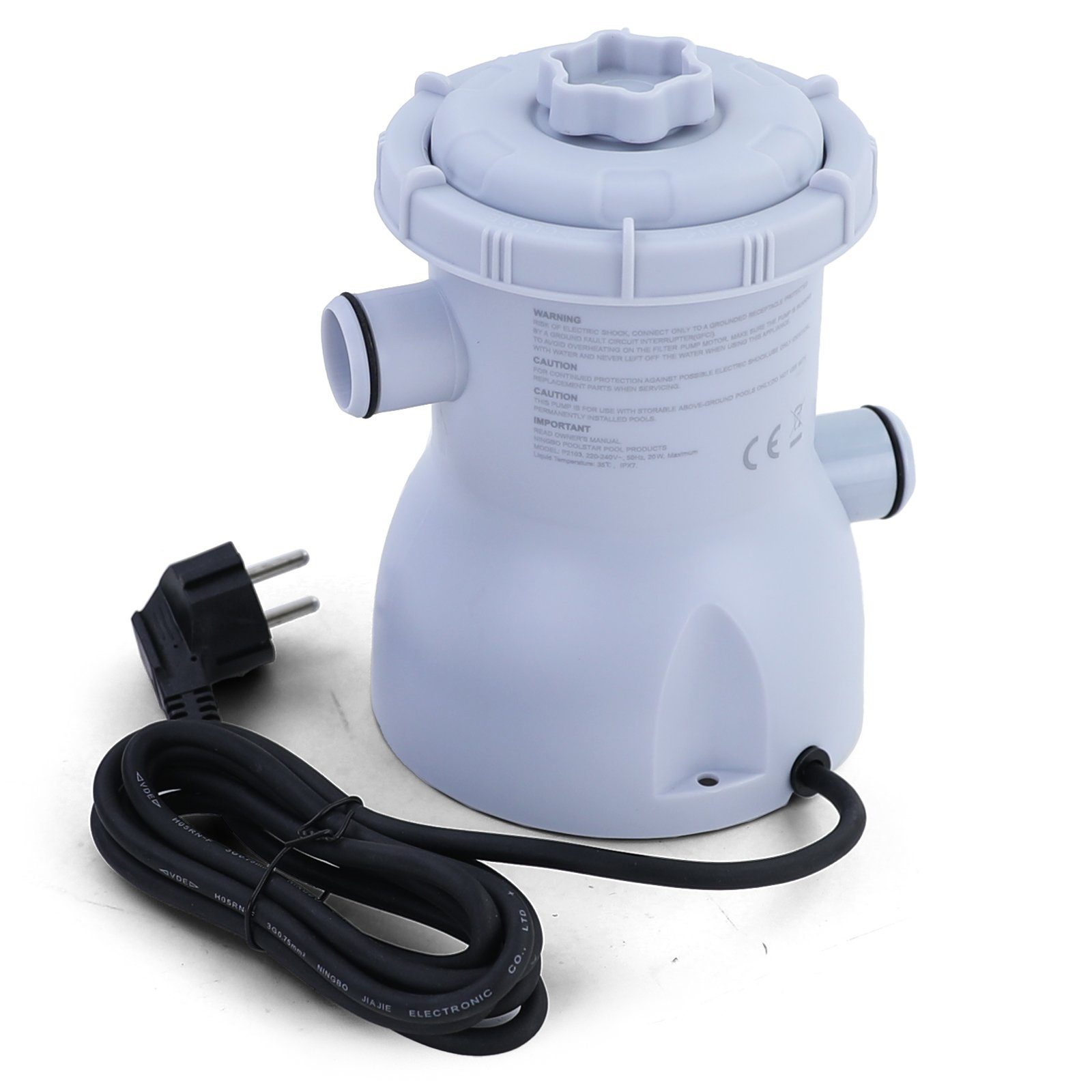 RAMROXX Pool-Filterpumpe Wasserfilter Kartuschenfilter 1135 l/h für Bestway Intex