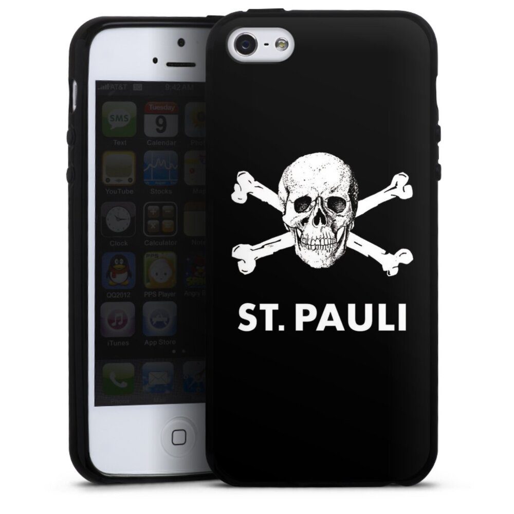 DeinDesign Handyhülle FC St.Pauli WhiteSkull, Hülle FC St. Pauli Totenkopf Offizielles Lizenzprodukt