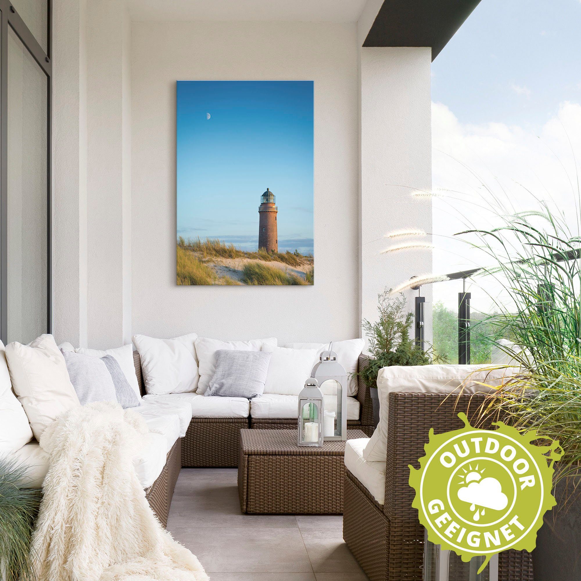 Artland Wandbild »Leuchtturm Darßer Ort«, Gebäude (1 Stück), in vielen Größen & Produktarten - Alubild / Outdoorbild für den Außenbereich, Leinwandbild, Poster, Wandaufkleber / Wandtattoo auch für Badezimmer geeignet-HomeTrends