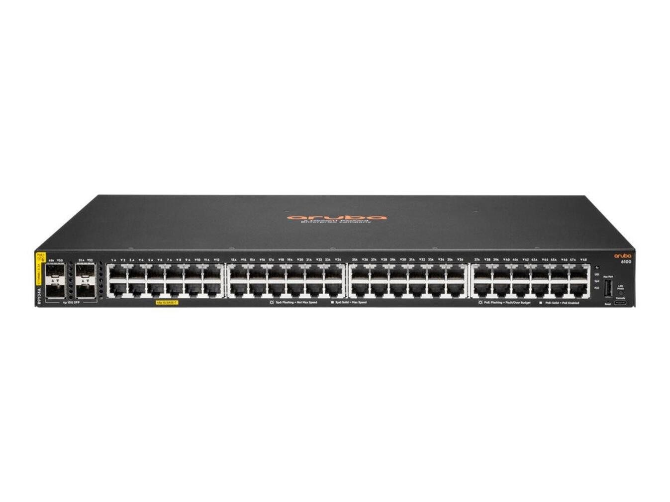 HPE Aruba CX 6100 48G Class4 PoE 4SFP+ 740W Netzwerk-Switch