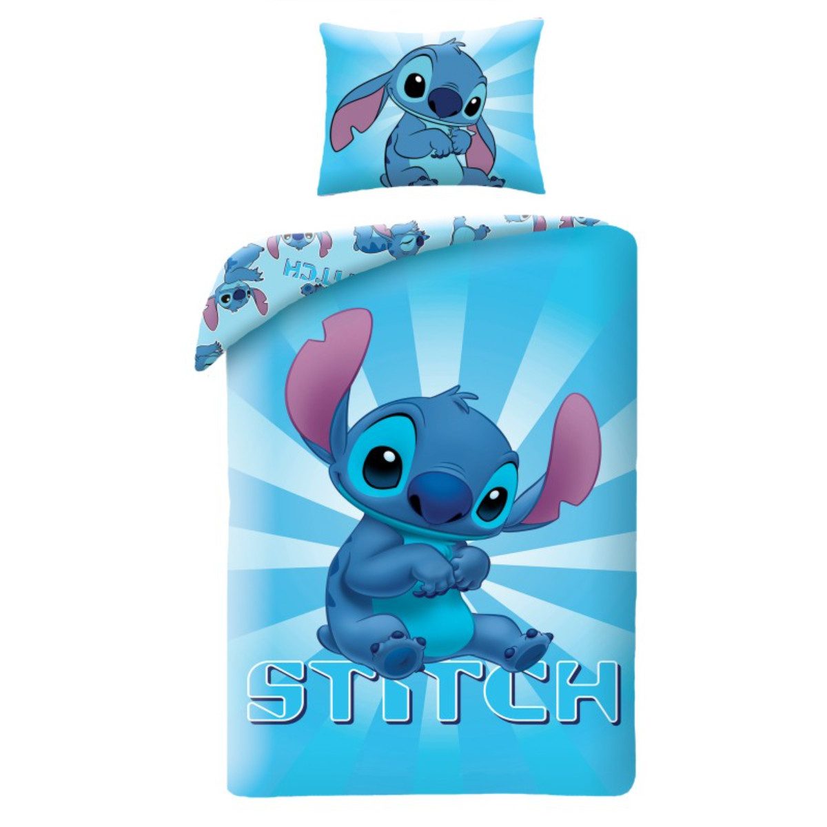 Lilo & Stitch Bettwäsche 140 × 200 cm Baumwolle Bettbezug Kissenbezug 70 × 90 cm, Baumwolle