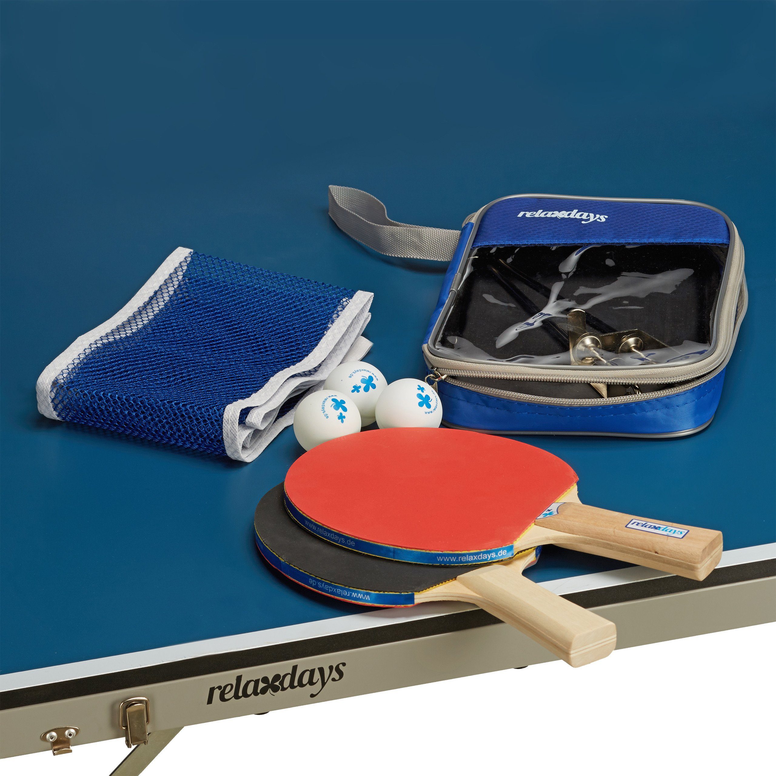 Sport Schläger relaxdays Tischtennisschläger 2 x Tischtennis-Set 2 Sterne