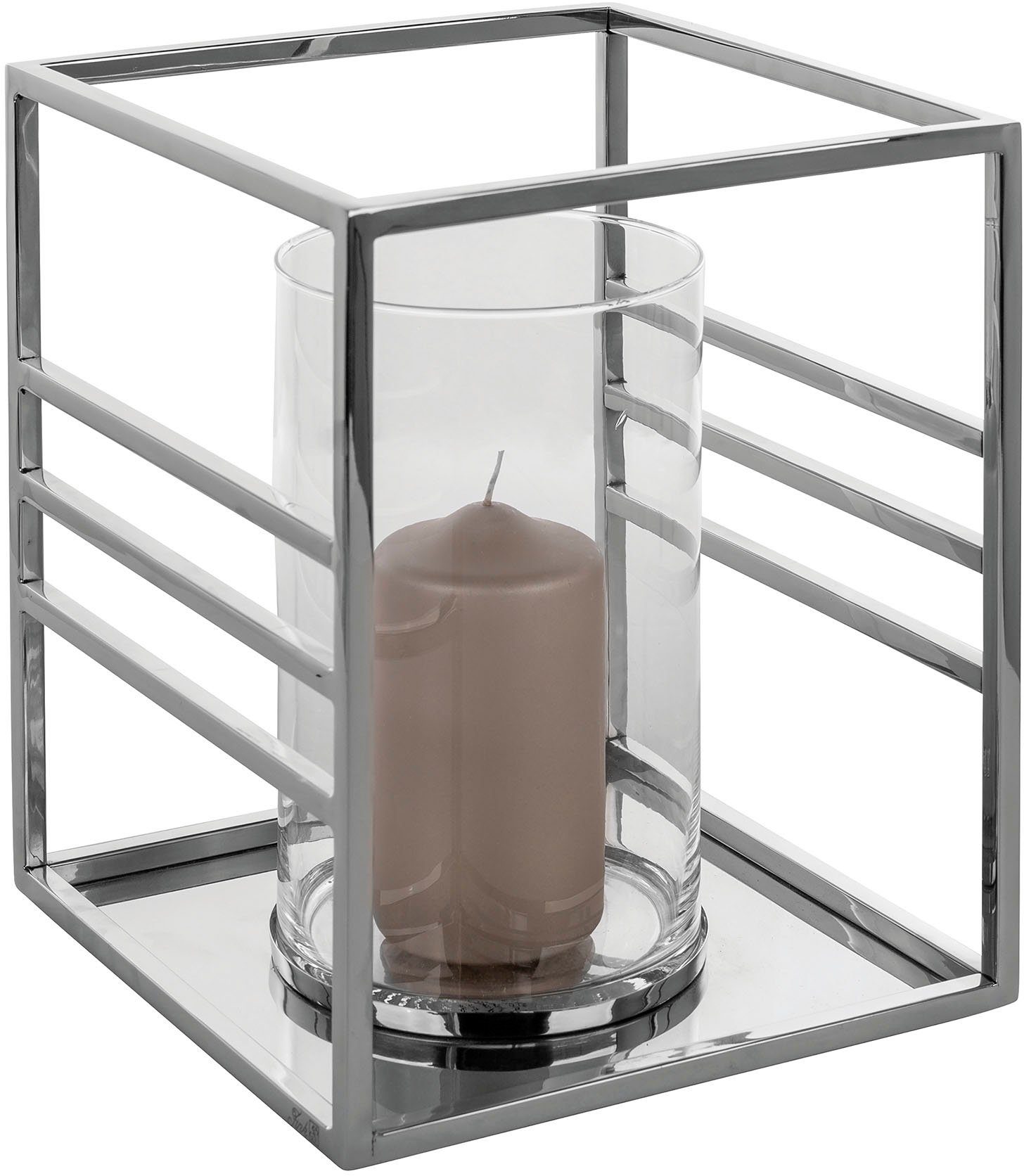 Fink Windlicht MALIBU (1 St), Kerzenhalter aus Edelstahl und Glas | Windlichter