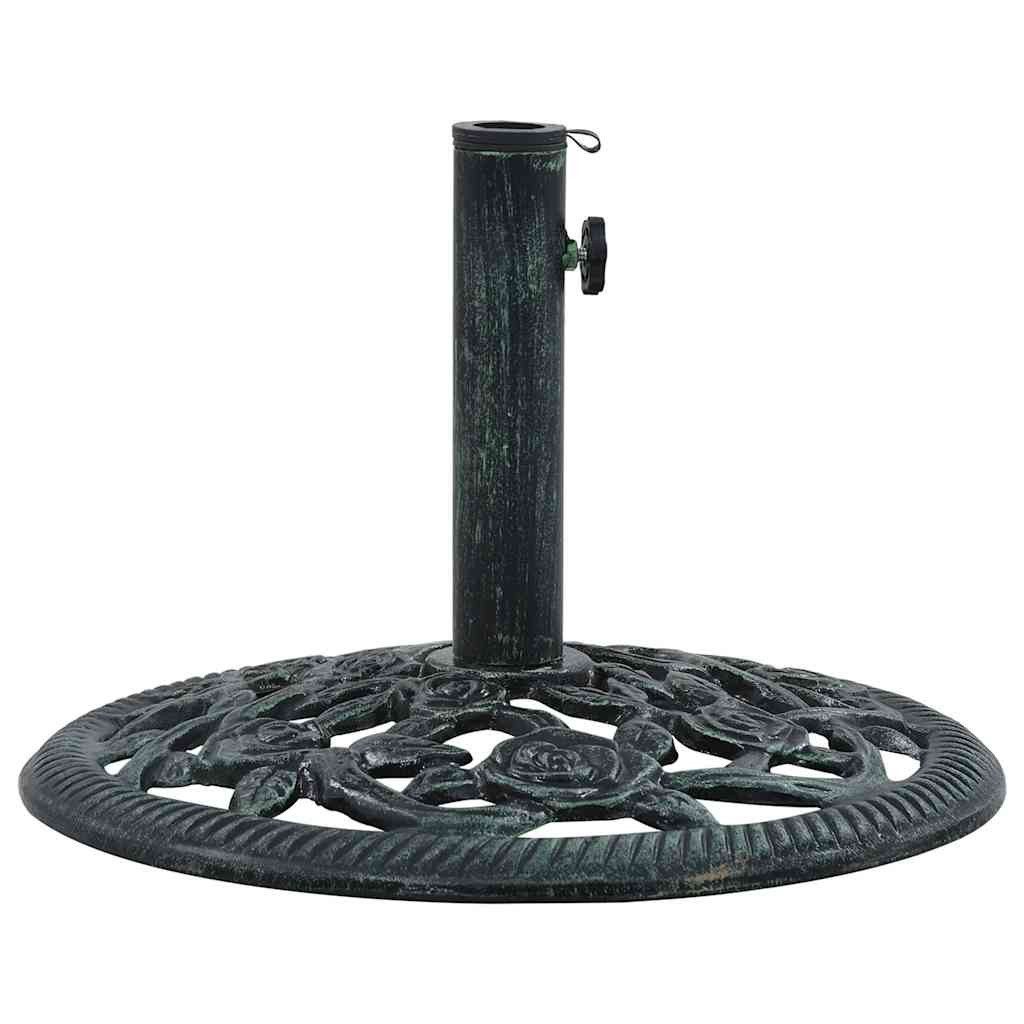 vidaXL Schirmhalter Sonnenschirmständer Grün 9 kg 40 cm Gusseisen, 1 tlg.