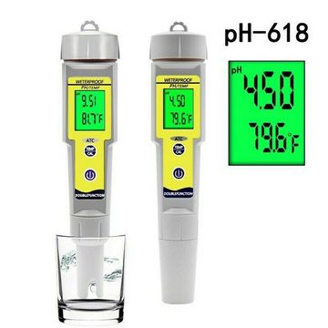 yozhiqu pH-Messgerät Digitaler pH-Meter Tester-Stift mit automatischer Kalibrierung., (1-tlg), Testbereich 0-14PH, austauschbarer Akku, hochauflösendes Display