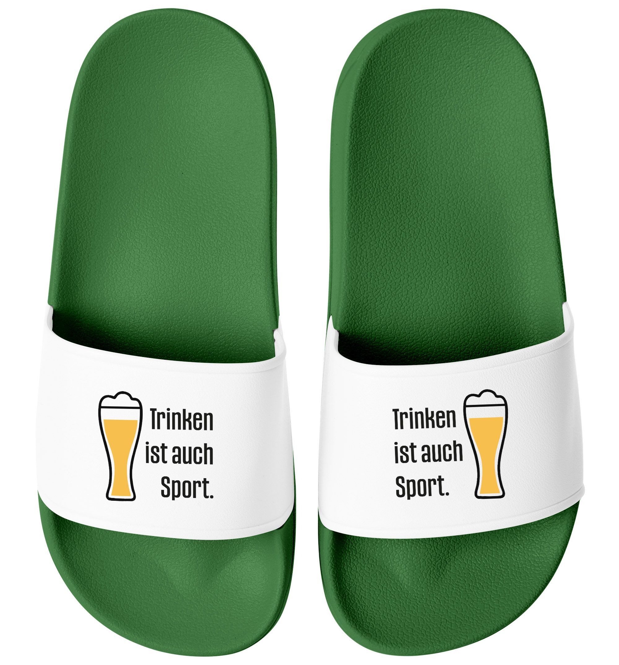 Badeschlappen mit Spruch Bier Badelatschen Unisex Fun Geschenk für Badesandale