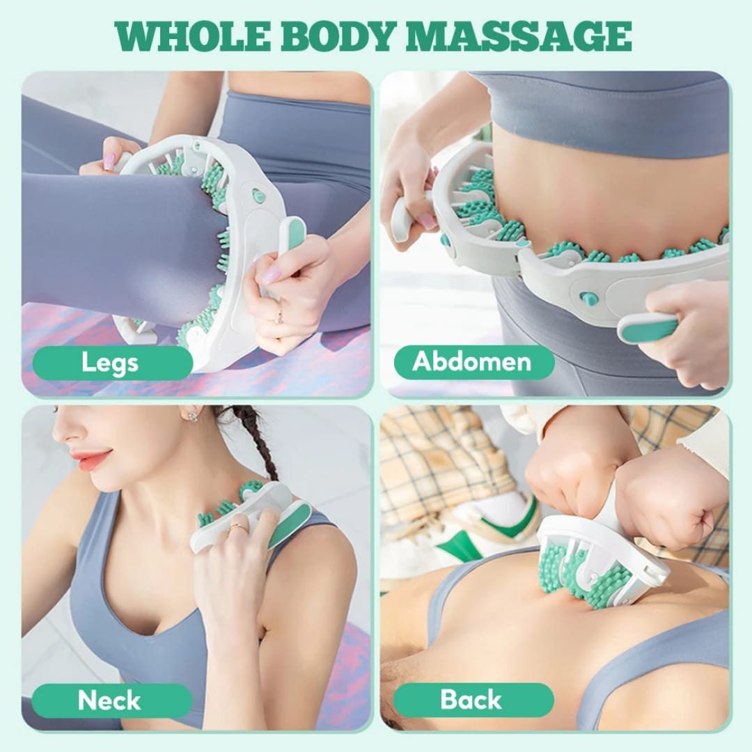 HOPS Massagegerät Manuelles Anti-Cellulite-Massagegerät mit abnehmbaren Griffen, Fördert Durchblutung & Hautstraffung, In 3 Farben erhältlich, Für Bauch, Beine, Gesäß, Arme & Nacken