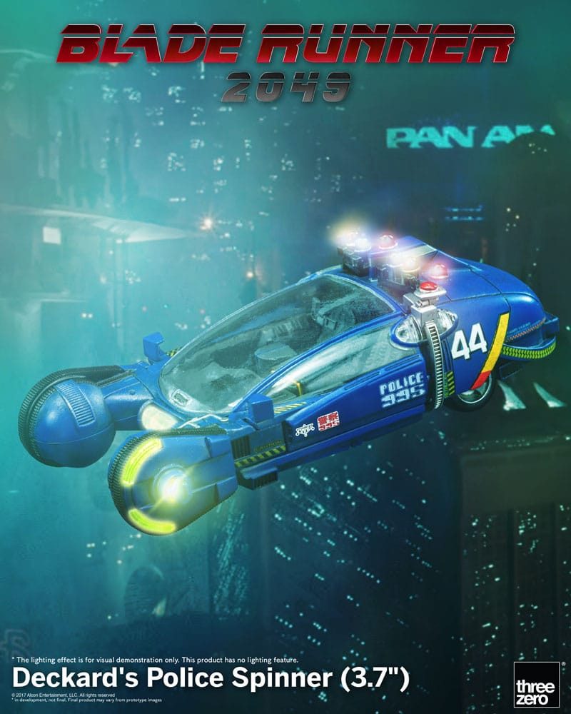 ThreeZero Actionfigur Blade Runner 2049 Deckard's Police Spinner Vehicle 10 cm Fahrzeug
