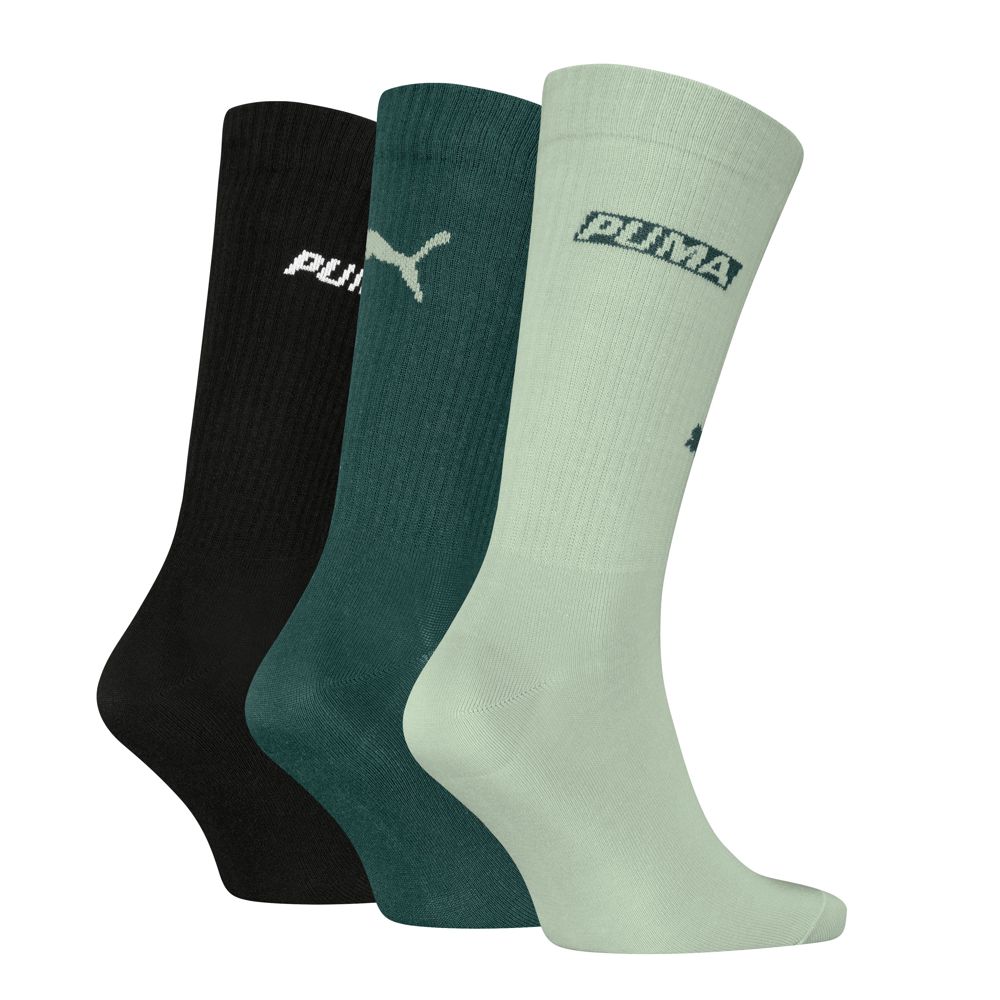 PUMA Socken PUMA UNISEX LOGO STACKING CREW SOCK (3 Paar)