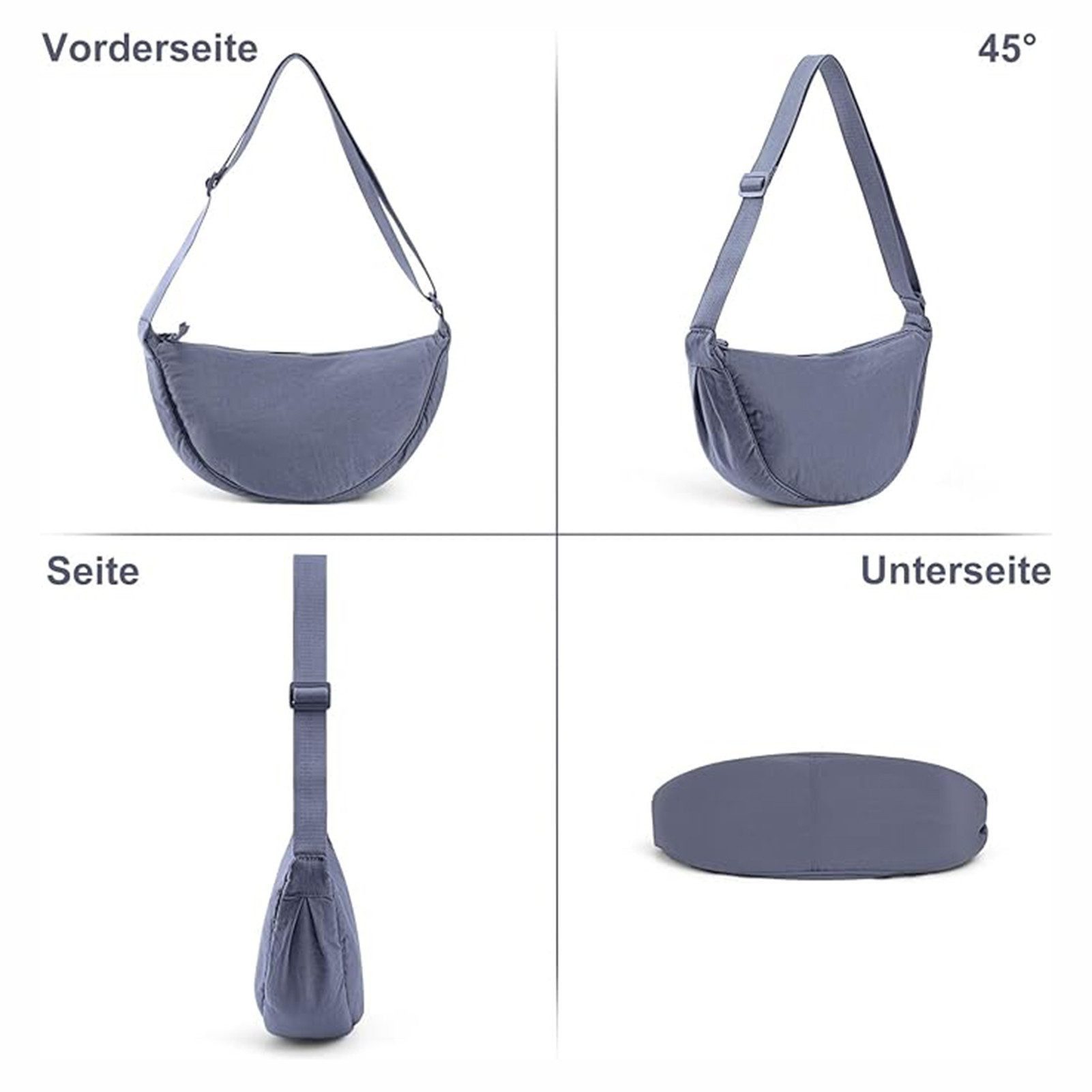 Blusmart Umhängetasche Halbmond Crossbody Bag (Reise-Umhängetasche, günstig online kaufen