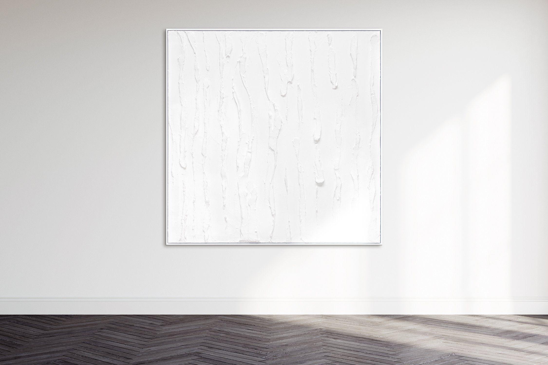 Gemälde Leinwand Weiß Bild Abstraktion, Rahmen Abstrakt Ton Handgemalt Ton III, in mit Life YS-Art