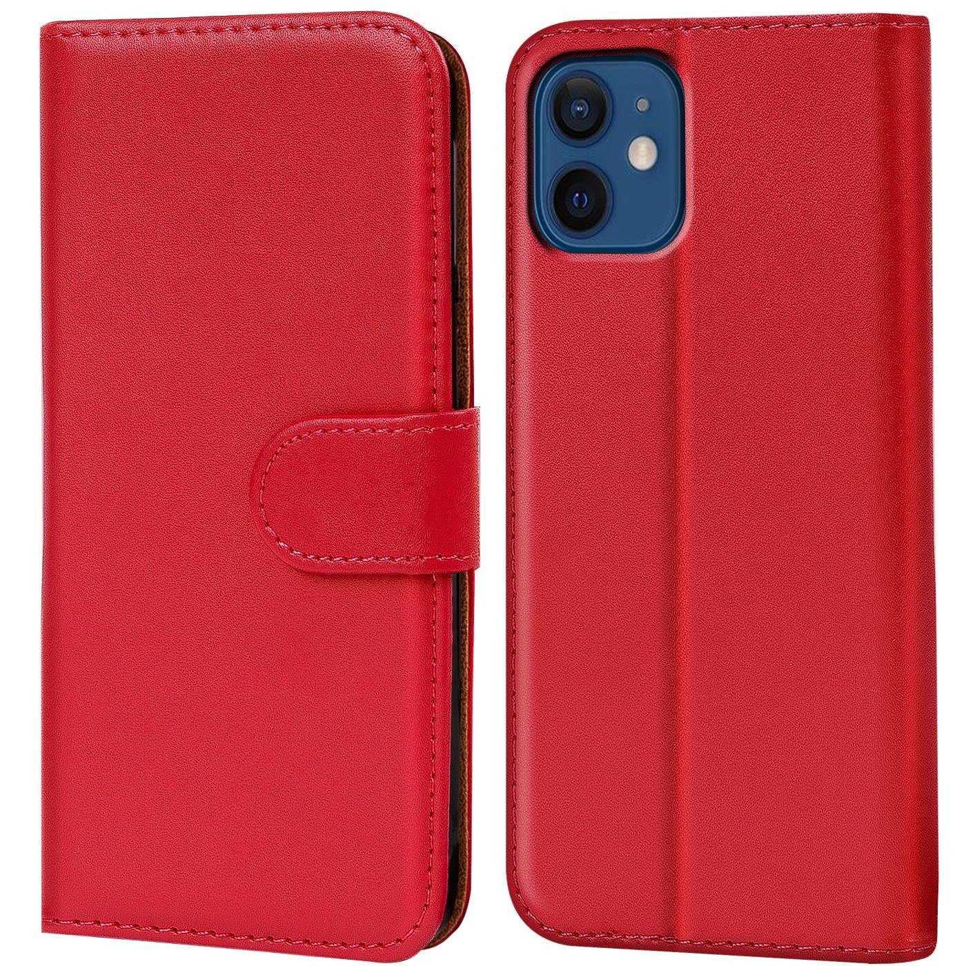 CoolGadget Handyhülle Wallet Klapp Tasche Book Case für Apple iPhone 12 Mini 5,4 Zoll, Hülle Klapphülle Flip Cover Etui Schutzhülle