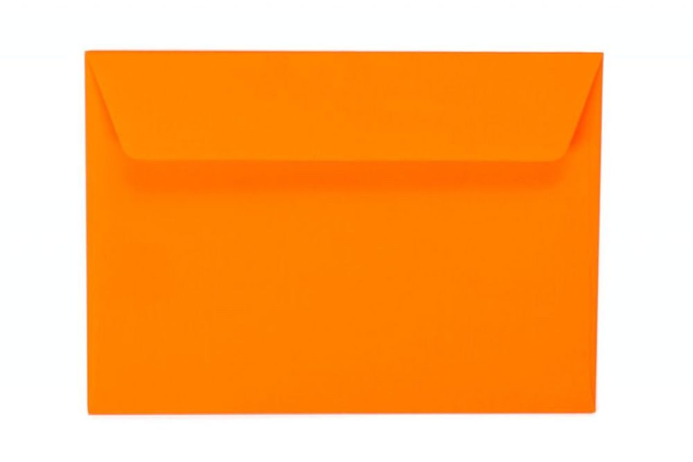 Briefumschläge24Plus Briefumschlag 25 St. C6 (114 x 162 mm) Конверты Haftklebend NEON Orange, C6 114 x 162 mm Recyceltes Material NEON