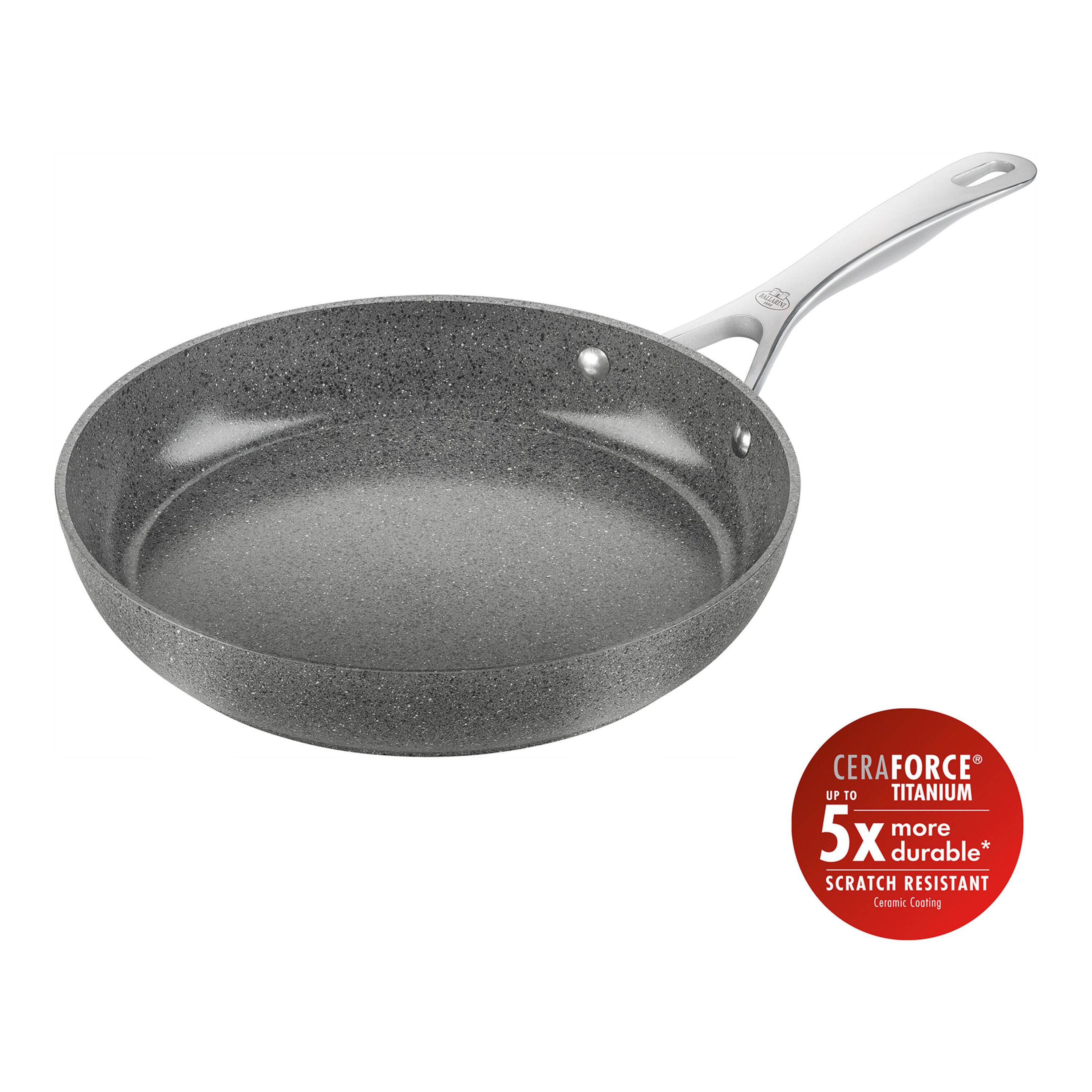 Zwilling Bratpfanne ZWILLING Bratpfanne SALINA CERAMIC LHD 48x8x28 cm silber Pfannen-Set