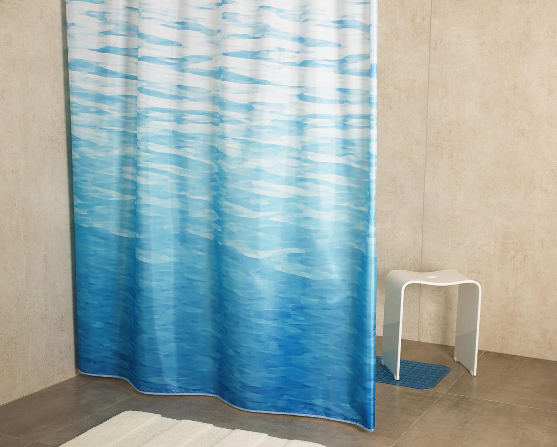 Ridder Duschvorhang Water blau Breite 180 cm