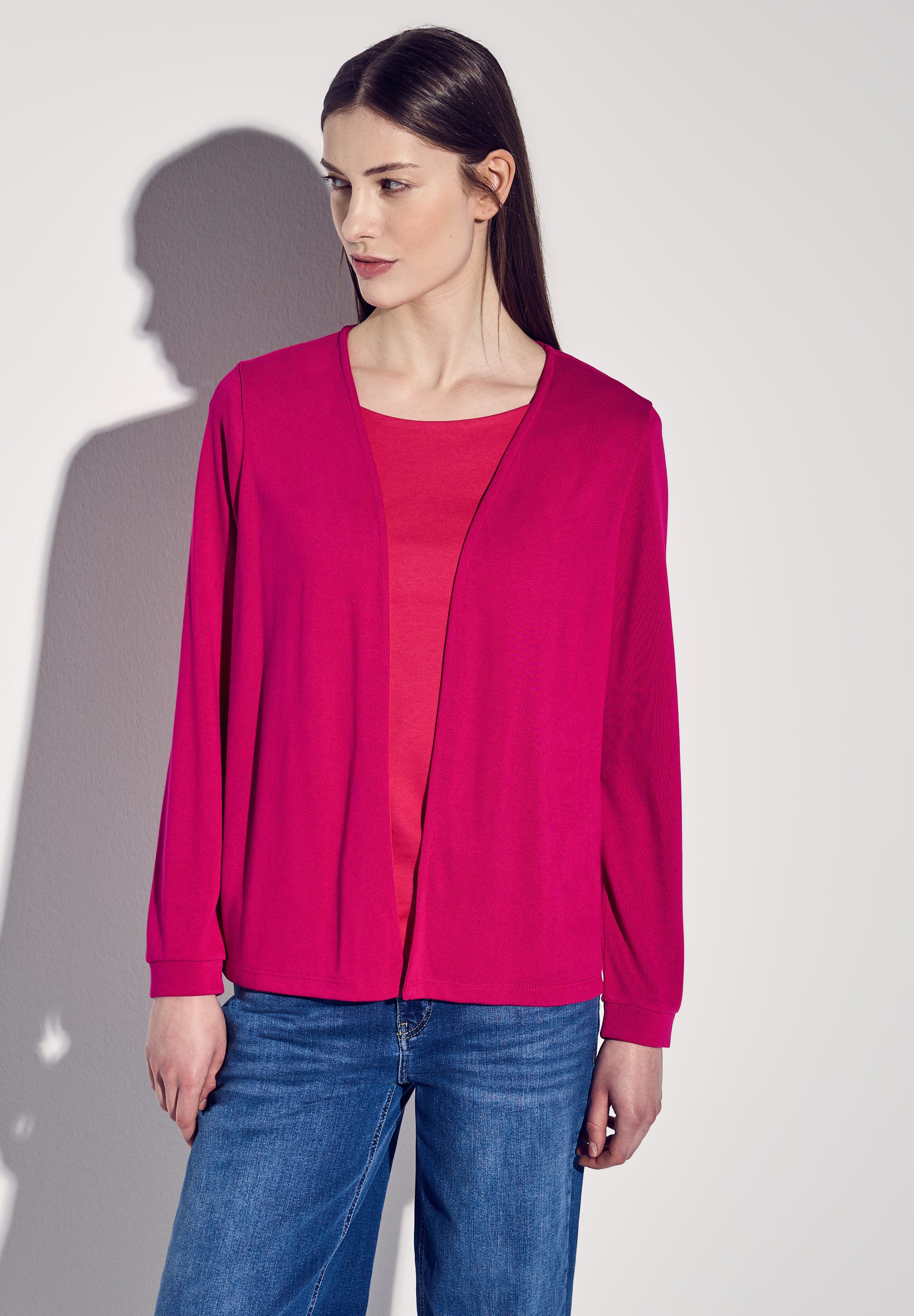 STREET ONE Cardigan, aus softem Materialmix günstig online kaufen