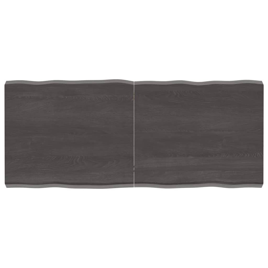 furnicato Tischplatte 140x60x(2-6) cm Massivholz Behandelt Baumkante (1 St)