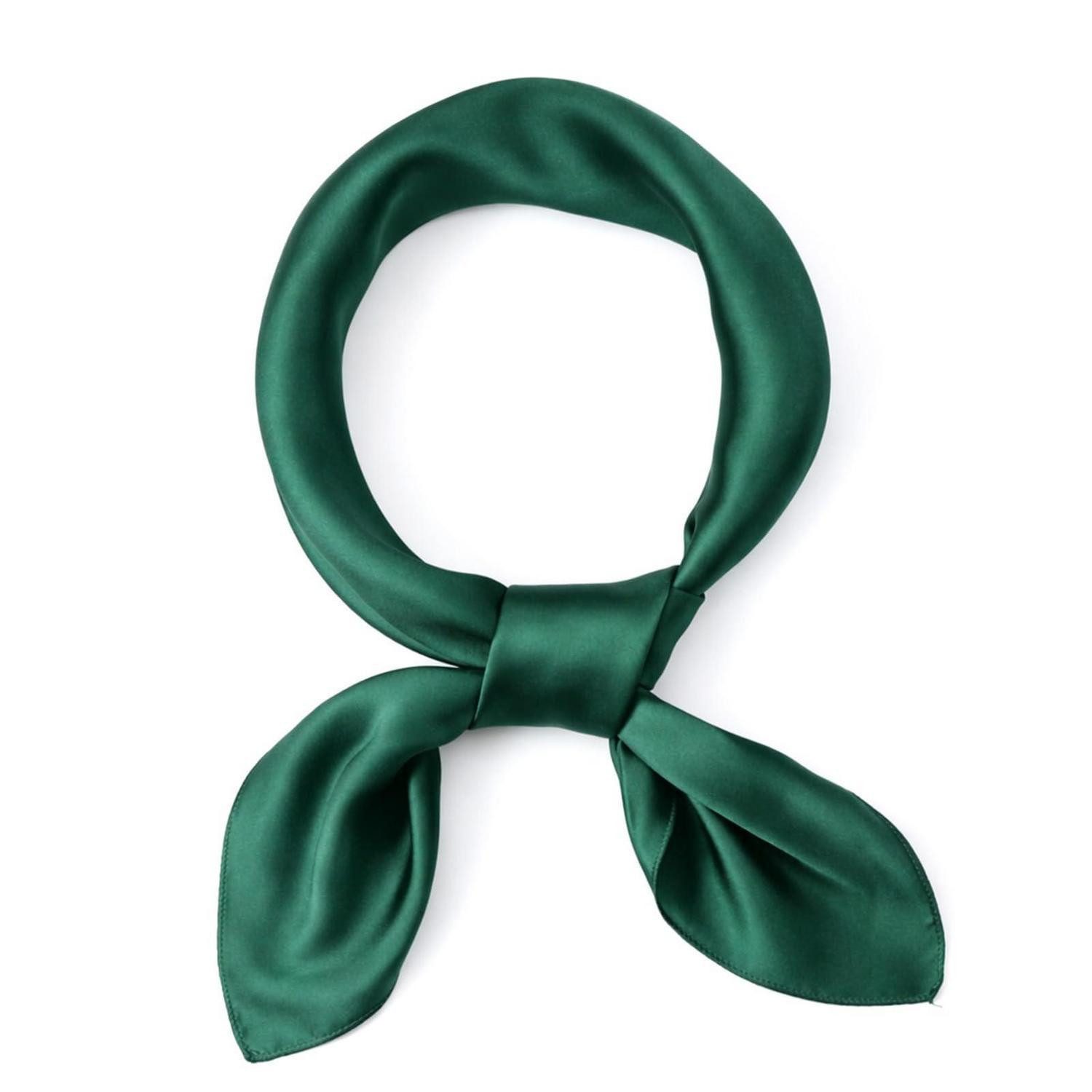 LuxusKollektion Seidenschal Seidentuch Damen 60x60 Grün, (1-St)