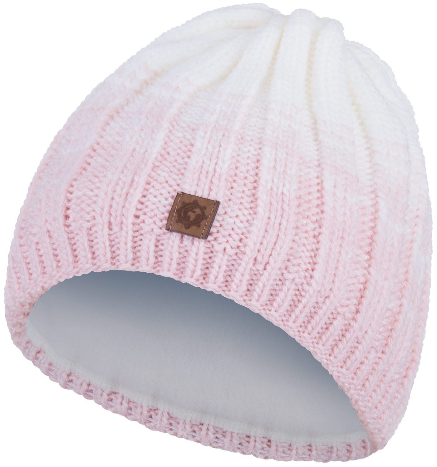 compagno Strickmütze (1-St) Kindermütze Wintermütze 2-10 Jahre Beanie Strickmütze Jungen Mädchen rose