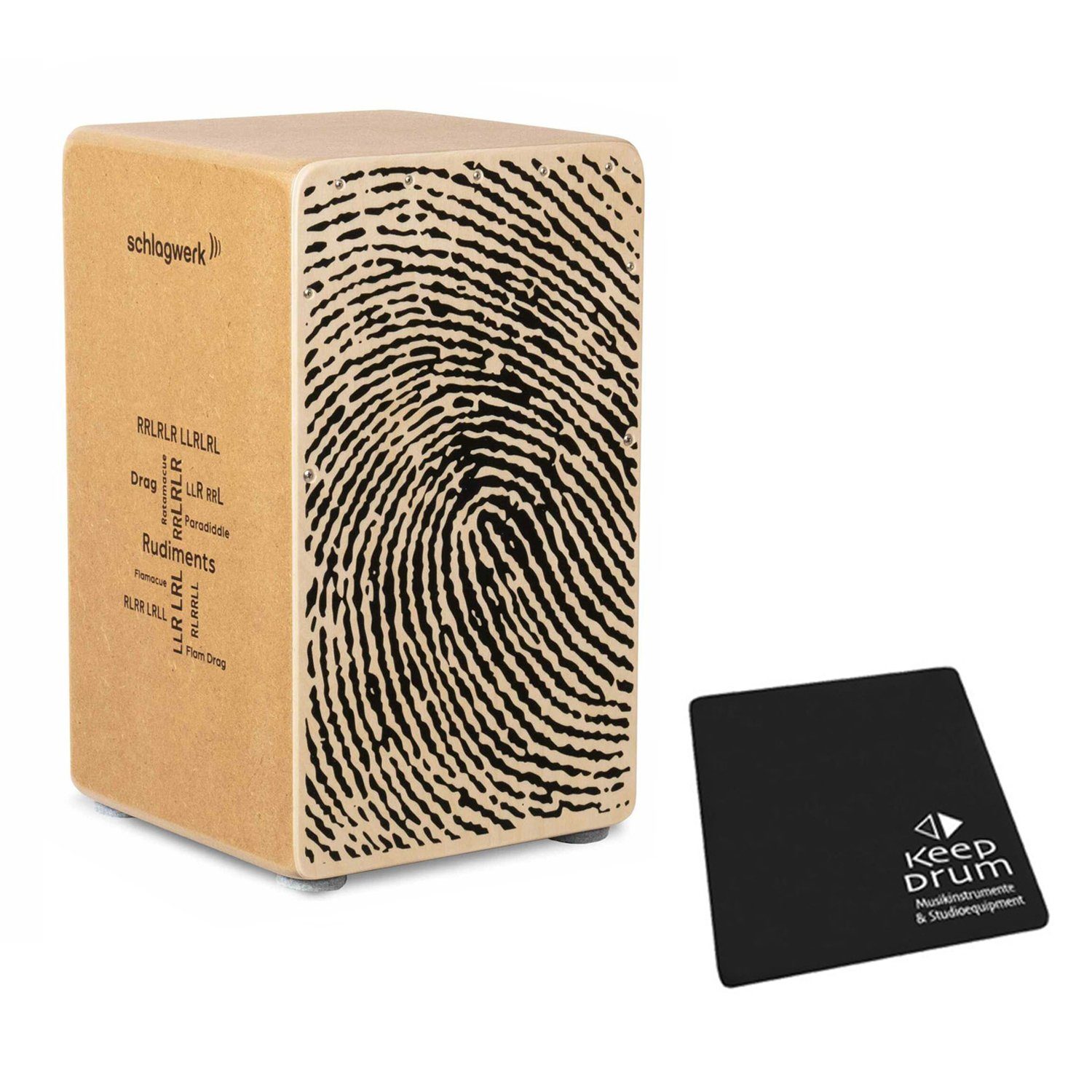 Schlagwerk Cajon Schlagwerk CP82 Cajon Rudiments Fingerprint mit Sitzpad, Fingerprint, mit Sitzpad
