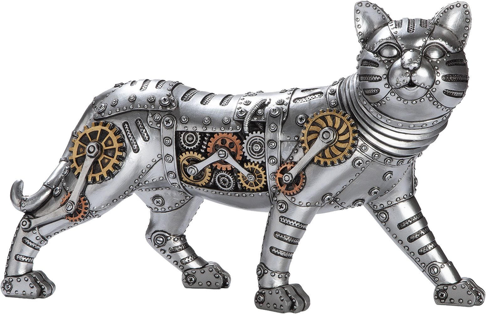 GILDE Skulptur Figur Katze Steampunk Katze