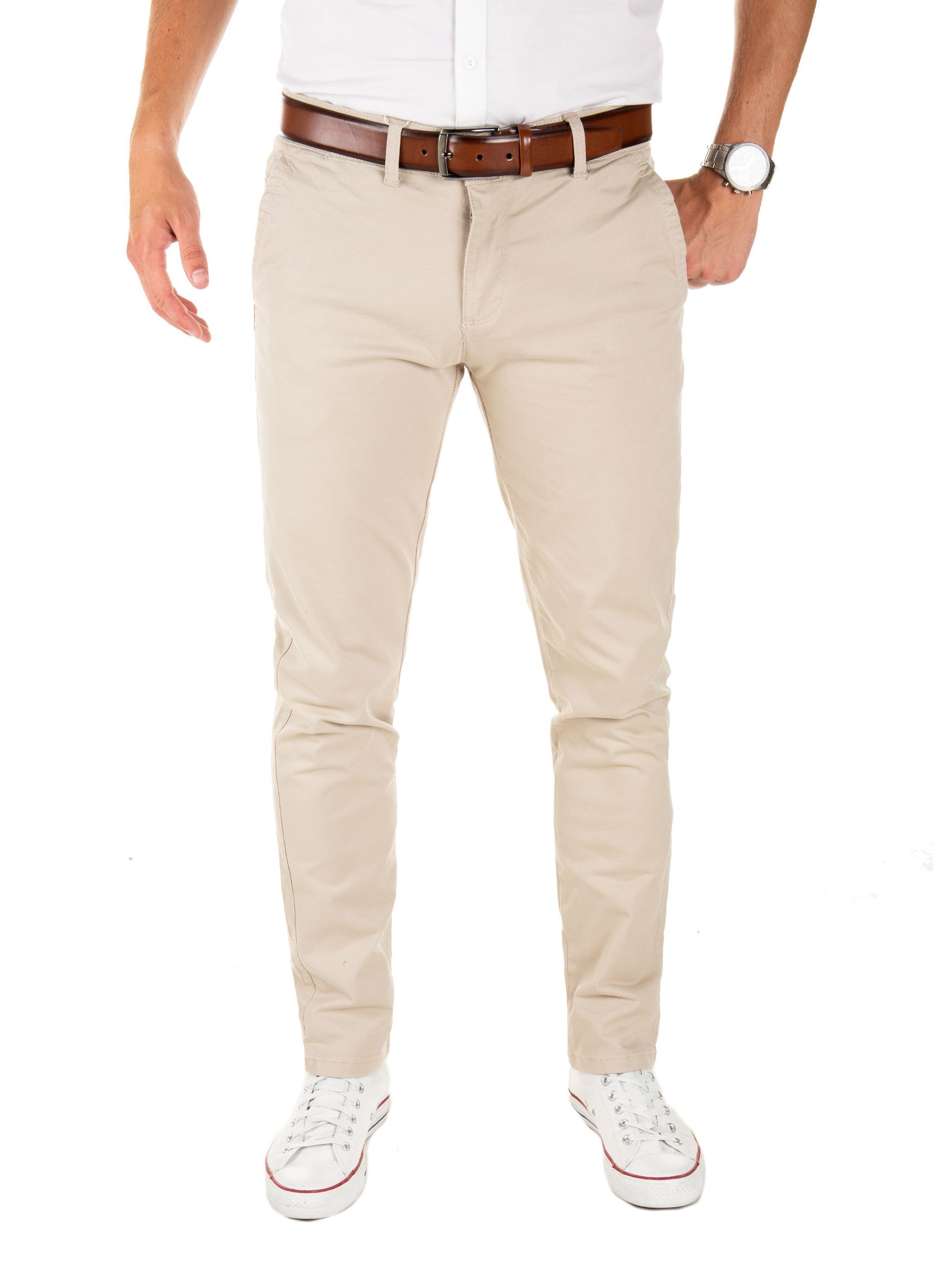 Yazubi Chinohose Modische Chino Hose Dustin von YAZUBI mit Gürtel bequeme Chinohose mit Gürtel