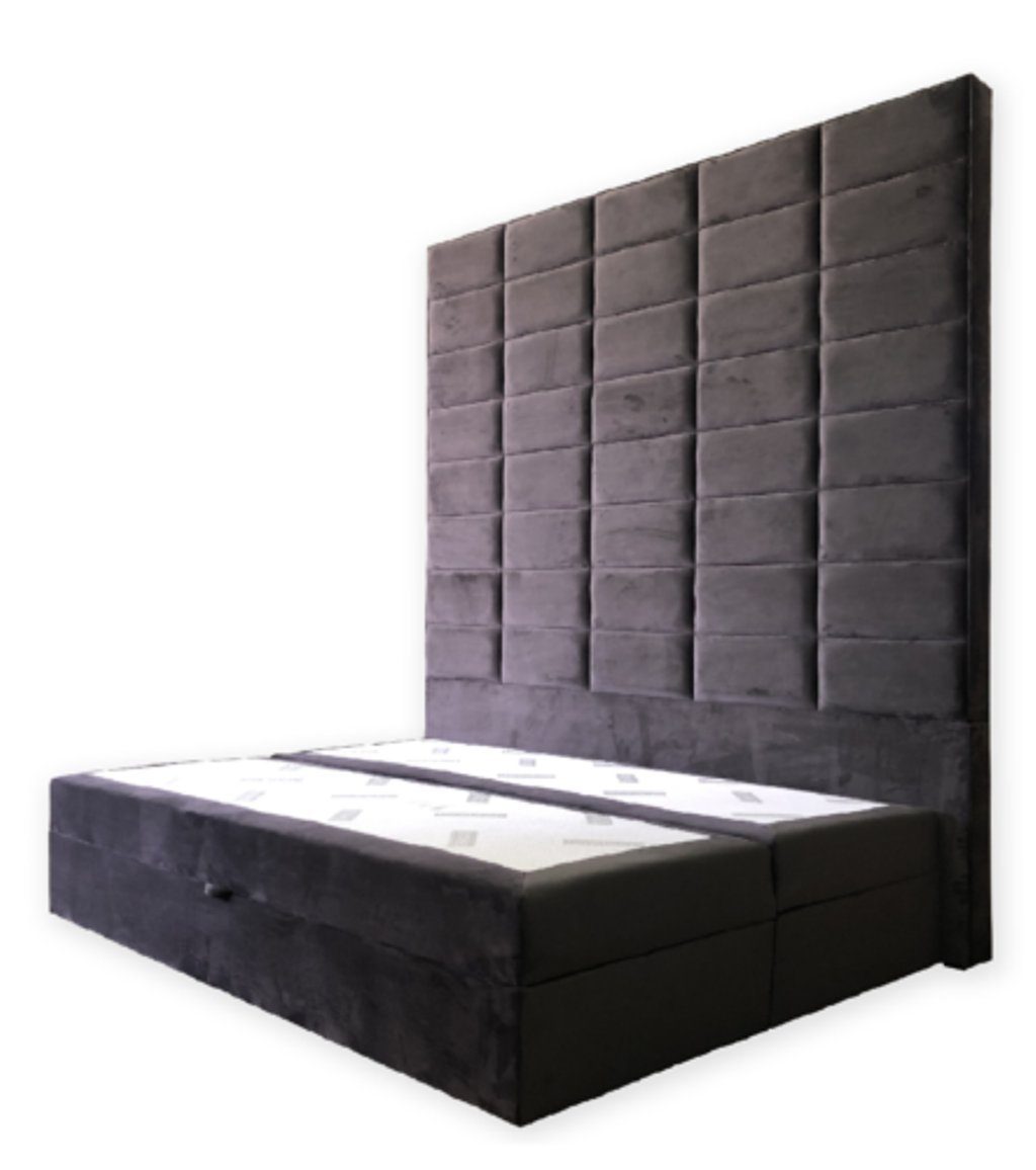 JVmoebel Bett, Doppelbett Polster Bett Braun 180x200 Betten Luxus Design Möbel